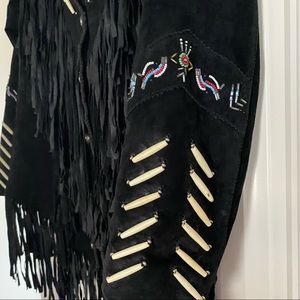 A.M. Bernardo suede fringe motorcycle jacket